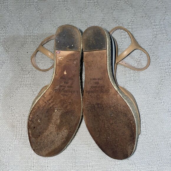 Kate Spade Women’s Slingback Espadrilles Size 6 M Tan Leather Going Out Party - Picture 6 of 12